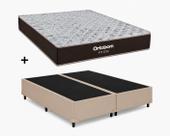 Cama Base Casal Bipartido Bege Colchão Fit D33 Espuma 138x188 - Ortobom