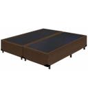 Cama Base King Bipartido Blindado Suede Marrom Cama Base King Bipartido Blindado Suede Marrom