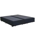 Cama Base King Bipartido Blindado Suede Preto Cama Base King Bipartido Blindado Suede Preto