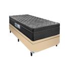 Cama Baú Bege Arezzo Black Solteiro Molas Ensacadas Portobel