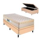 Cama Baú Bege Arezzo Solteiro Molas Ensacadas Portobel