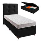 Cama + Bau Blindado e Colchão D23 Solteiro - D23 Inducol + Cabeceira