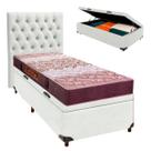 Cama + Bau Blindado e Colchão D26 Solteiro - Ortophedic Sankonfort + Cabeceira