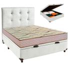 Cama + Bau Blindado e Colchão D33 Casal - Maxsono Paropas + Cabeceira