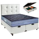 Cama + Bau Blindado e Colchão Molas Ensacadas Queen - Petrus Paropas + Cabeceira