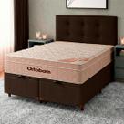 Cama + Bau Blindado e Colchão Ortobom Molas Ensacadas Casal - Airtech + Cabeceira