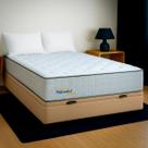 Cama Baú Casal Bege + Colchão Sono Terapia D33 PoliConfort