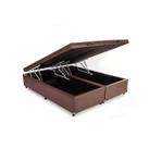 Cama Baú Casal Bipartido 138x188 Box Blindado Base Em material sintético