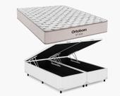Cama Bau Casal Bipartido Branco Colchão Fit D45 Espuma 138x188 - Ortobom