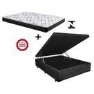Cama Baú Casal Preto + Colchão Espuma D33 138x188x14
