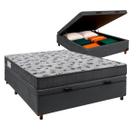 Cama + Bau Cinza e Colchão D33 Casal