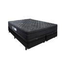 Cama Baú Preta Queen Arezzo Black Molas Ensacadas