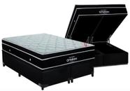 Cama Bau Queen Blindada Com Colchão Molas Ensacadas Elegant Superpocket 158x198x70 Ortobom