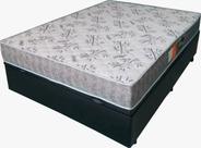 Cama(Baú Queen Size+Colchão D33) 158x198x25 Sintético Preto