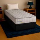 Cama Baú Solteiro Preto+Colchão Sono Terapia D33 PoliConfort
