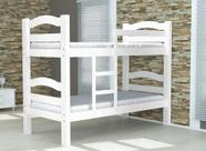 Cama Beliche Robusta com Escada Branco Brilho - Arauna