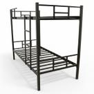 Cama Beliche Solteiro Industrial com Escada e Grade de Proteção Reforçada Preta Suporta até 150kg Itagold