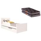 Cama Bibox Cimol Elza+2 Colchões Polar D20 Branco