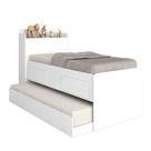Cama Bibox Robel Onix com 2 Gavetas e Bau Branca