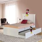Cama Bibox Solteiro Barcelona Branco Com Colchões