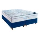 Cama Box Azul + Colchão Casal Freedom Ortobom