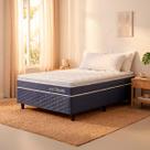 Cama Box Azul Durban Azul D28 Solteirão 96x203 - King House
