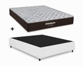 Cama Box Base Casal Branco Colchão Fit D33 Espuma 138x188 - Ortobom