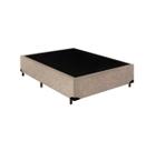 Cama Box Base Casal Suede Bege Cama Box Base Casal Suede Bege