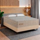 Cama Box Base Casal Suede + Colchão Molas Ensacadas Gel Plus Whc 138x188x67