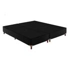 Cama Box Base King Sommier Rústico Bordado Black (193x203x30) - Paropas Cama Box Base King Sommier Rústico Bordado Black (193x203x30) - Paropas