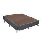 Cama Box Base King Universal Suede Gray (193x203x30) - Ortobom Cama Box Base King Universal Suede Gray (193x203x30) - Ortobom