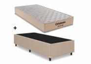Cama Box Base Solteiro Bege Colchao Fit D45 Espuma 88x188 - Ortobom