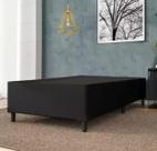 Cama Box Base Solteiro Sintético Preto