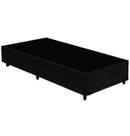 Cama Box Base Solteiro Suede Preto