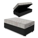 Cama Box Baú Airtech Solteiro + Colchão de Molas Ensacadas - Ortobom - Spring - 88x188x60cm