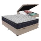 Cama Box Baú Bipartido Casal Bege e Colchão Airtech 150 D45 Ortobom Cama Box Baú Bipartido Casal Bege e Colchão Airtech 150 D45 Ortobom