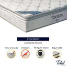 Cama Box Baú Bipartido Casal Cinza e Colchão Freedom Molas Ensacadas Ortobom Cama Box Baú Bipartido Casal Cinza e Colchão Freedom Molas Ensacadas Ortobom