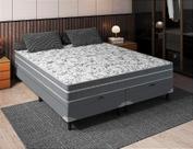 Cama Box Baú Bipartido Casal + Colchão Portobel De Molas Ravena Cama Box Baú Bipartido Casal + Colchão Portobel De Molas Ravena