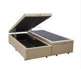 Cama Box Bau Bipartido Casal Sintetico Bege 138x188x35 - Blindado