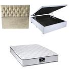 Cama Box Baú Blindada com Colchão Doss Molas Ensacadas 30cm Cabeceira Botonê Casal