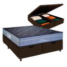 Cama Box Bau Blindado Casal + Colchão Molas Ensacadas