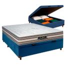 Cama Box Bau Blindado Casal + Colchão Molas Ensacadas