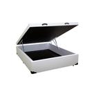 Cama Box Baú Blindado Casal Ortobello Móveis Sintético Branco 41x138x188 Cama Box Baú Blindado Casal Ortobello Móveis Sintético Branco 41x138x188