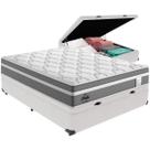 Cama Box Baú Branco e Colchão Berlim Molas Ensacadas Casal Probel