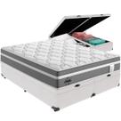 Cama Box Baú Branco e Colchão Berlim Molas Ensacadas Queen Probel Cama Box Baú Branco e Colchão Berlim Molas Ensacadas Queen Probel