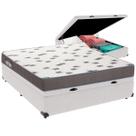 Cama Box Baú Branco e Colchão Light Espuma D33 Casal Ortobom Cama Box Baú Branco e Colchão Light Espuma D33 Casal Ortobom