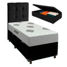 Cama Box Bau + Cabeceira + Colchão Solteiro ISO100 Confort Premium Inovaflex Cama Box Bau + Cabeceira + Colchão Solteiro ISO100 Confort Premium Inovaflex