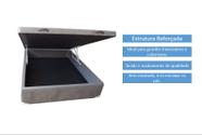 Cama Box Baú Casal 138 Bello Box - Suede Cinza
