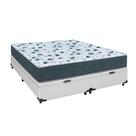 Cama Box Baú Casal 138 Bipartido Tecido Sintético Branco Com Colchão Alegro Bello Box Espuma D28 Cinza 58x138x188 Cama Box Baú Casal 138 Bipartido Tecido Sintético Branco Com Colchão Alegro Bello Box Espuma D28 Cinza 58x138x188