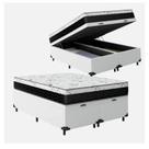 Cama Box Baú Casal 138 Bipartido Tecido Sintético Branco com Colchão One Face D33 - Bello Box - 58x138x188cm Cama Box Baú Casal 138 Bipartido Tecido Sintético Branco com Colchão One Face D33 - Bello Box - 58x138x188cm